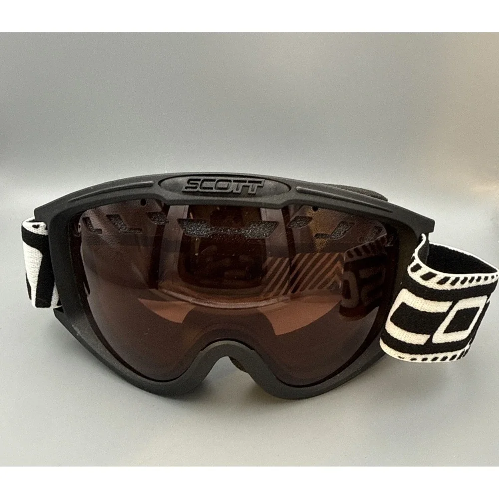 SCOTT Authentic SKI Goggles Adult Snowboard Skiing Black w/Bronze Tint Lens HOT